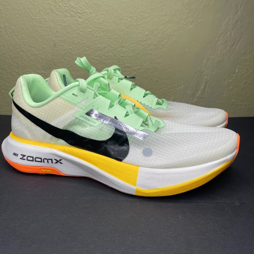 Nike ZoomX Ultrafly Trail Men Size 10 White Vapor Green Running Shoes DX1978-102